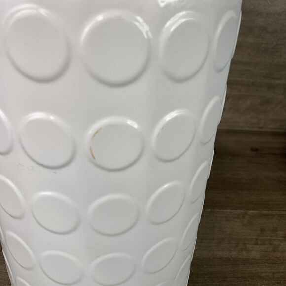 Nordstrom Rack Metal Jar Design Vase With Embossed Spotted Design, White - Picture 8 of 12